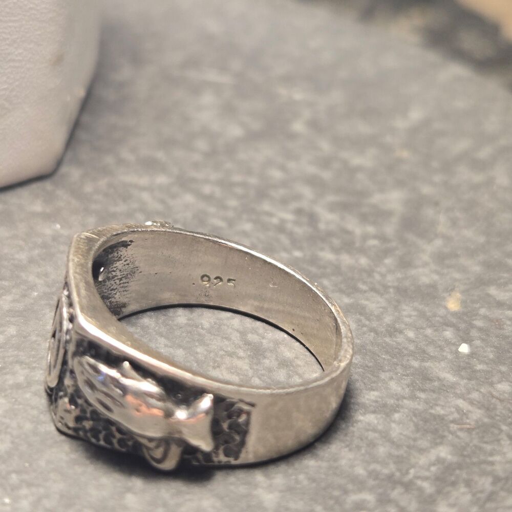AA Recovery Vintage Sterling Silver Sz 8.5 - Picture 4 of 7